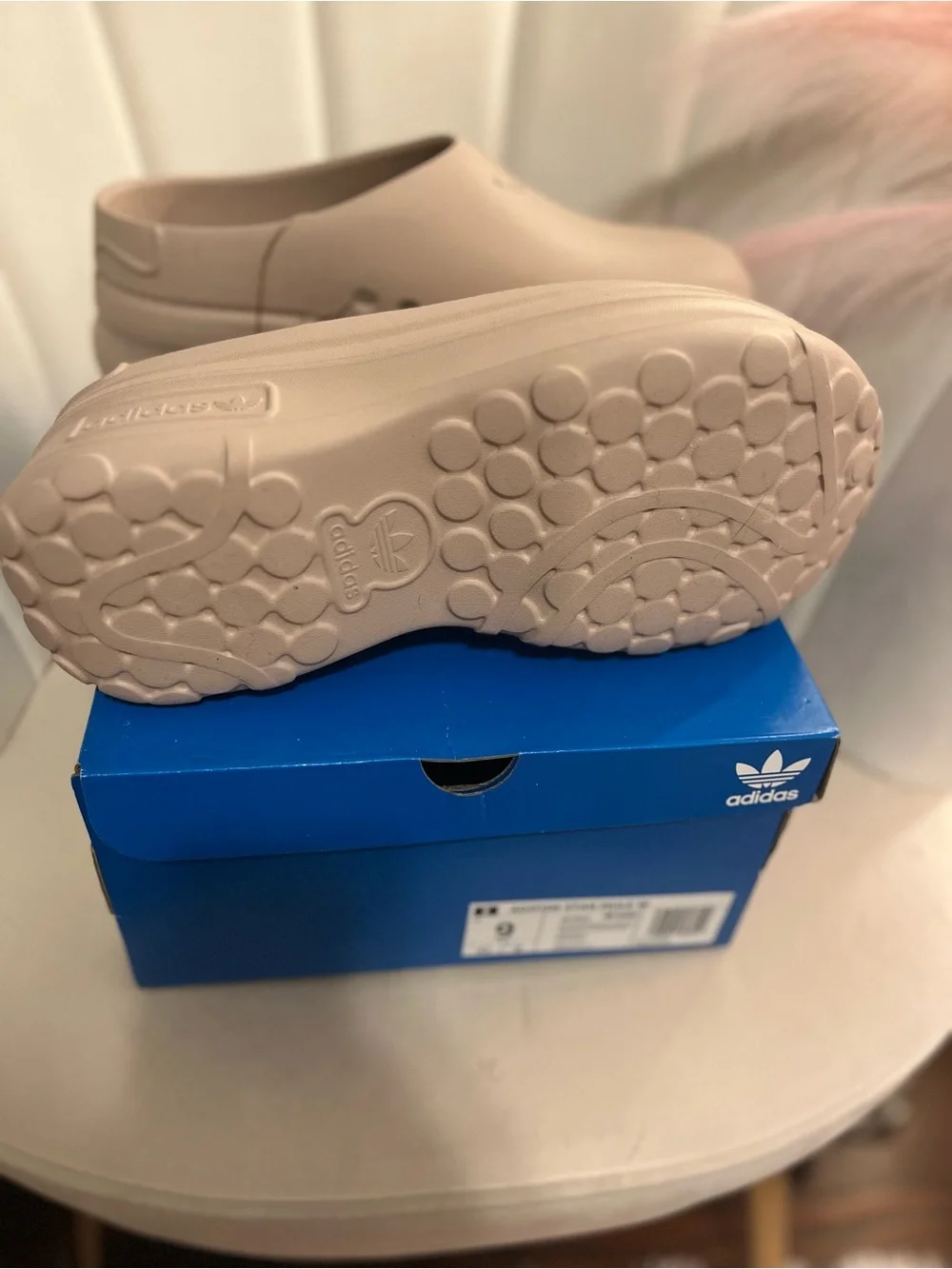 adidas Women's Platform Clogs in Beige